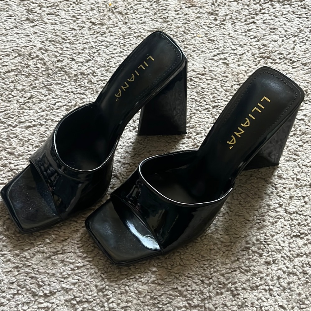 Black Block Heels